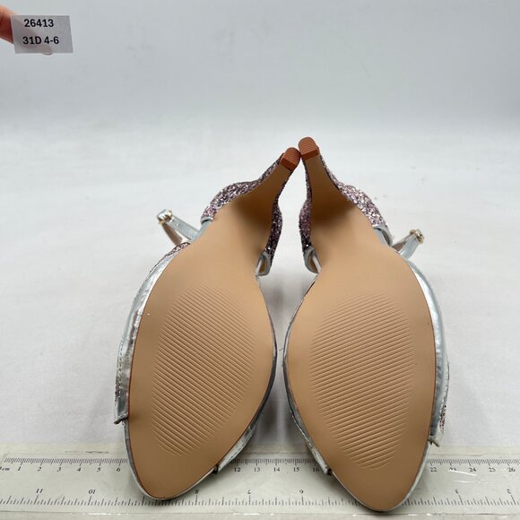 Elegant Silver Glitter Heels - Picture 6 of 7